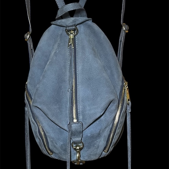Rebecca Minkoff Julian Backpack – Dove Grey Suede + Gold Hardware  *Rare & Mint* - Picture 4 of 11